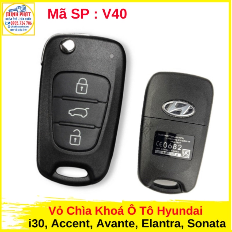 Vỏ Chìa Khoá xe Hyundai Accent, I30, Avante