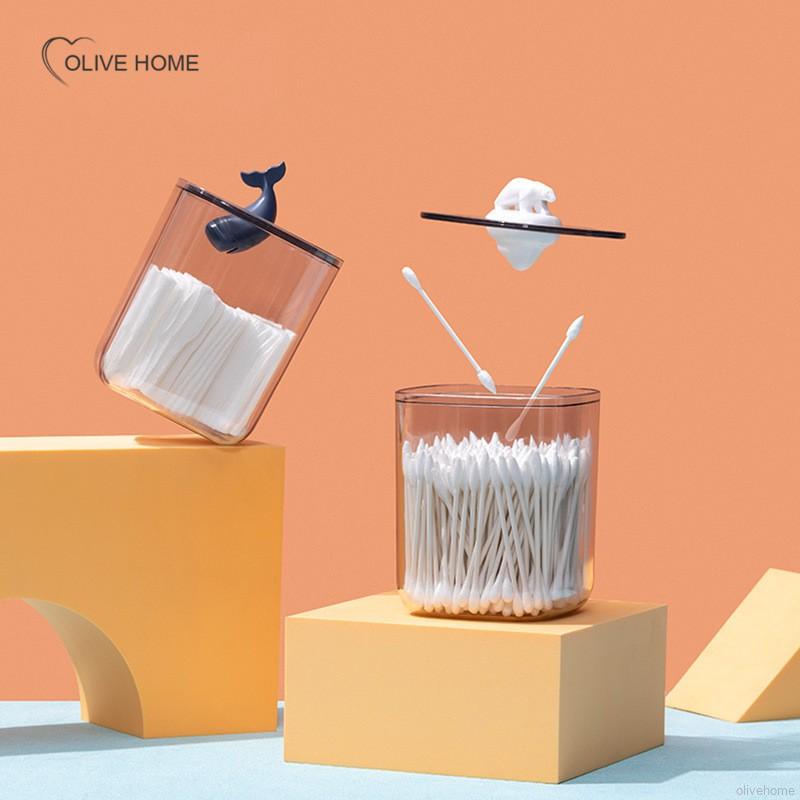 Hộp nhựa Acrylic màu trong suốt chuyên đựng tăm bông