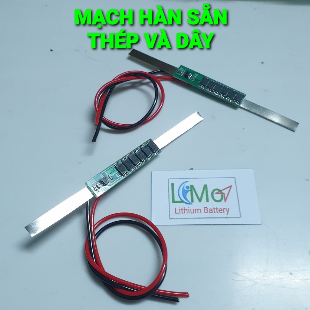 Mạch 1S 6 Fet xả 20A. Mạch BMS công suất lớn bảo vệ cell pin Lithium 18650, bảo vệ sạc xả cho pin 3.7V - 4.2V - LIMO