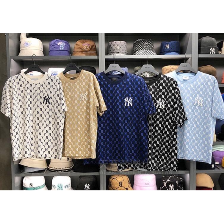 Mlb Áo Thun Tay Ngắn Chất Liệu Cotton In Họa Tiết Cho Nam Và Nữ
