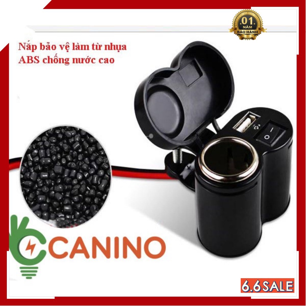 Bộ chế sạc điện thoại trên xe máy V6
