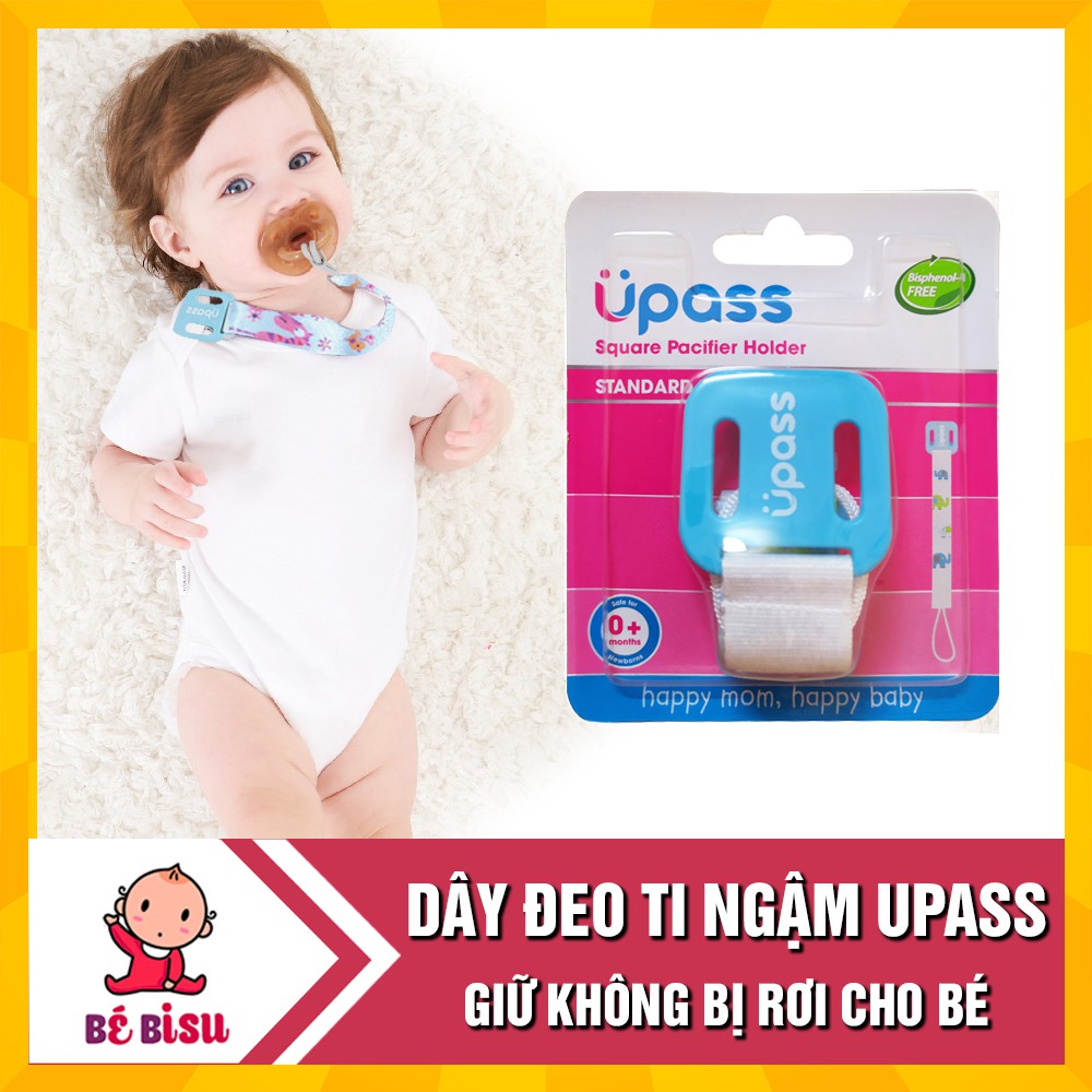 Dây đeo ty ngậm Upass (loại kẹp)- chống rơi đồ cho bé