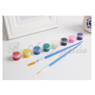 [ HỌA CỤ ONLINE ] Bộ 8 màu nước tô tượng 3ml kèm bút lông cọ vẽ
