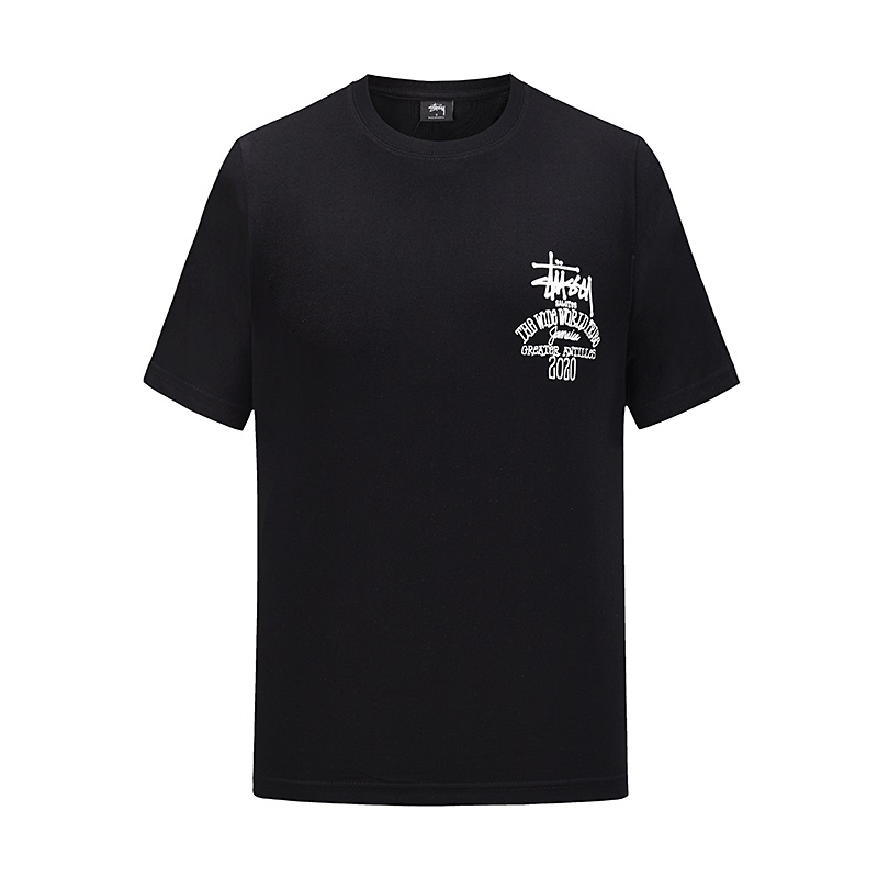 Áo thun tay ngắn dáng rộng in chữ Stussy cá tính hợp thời trang cho nam