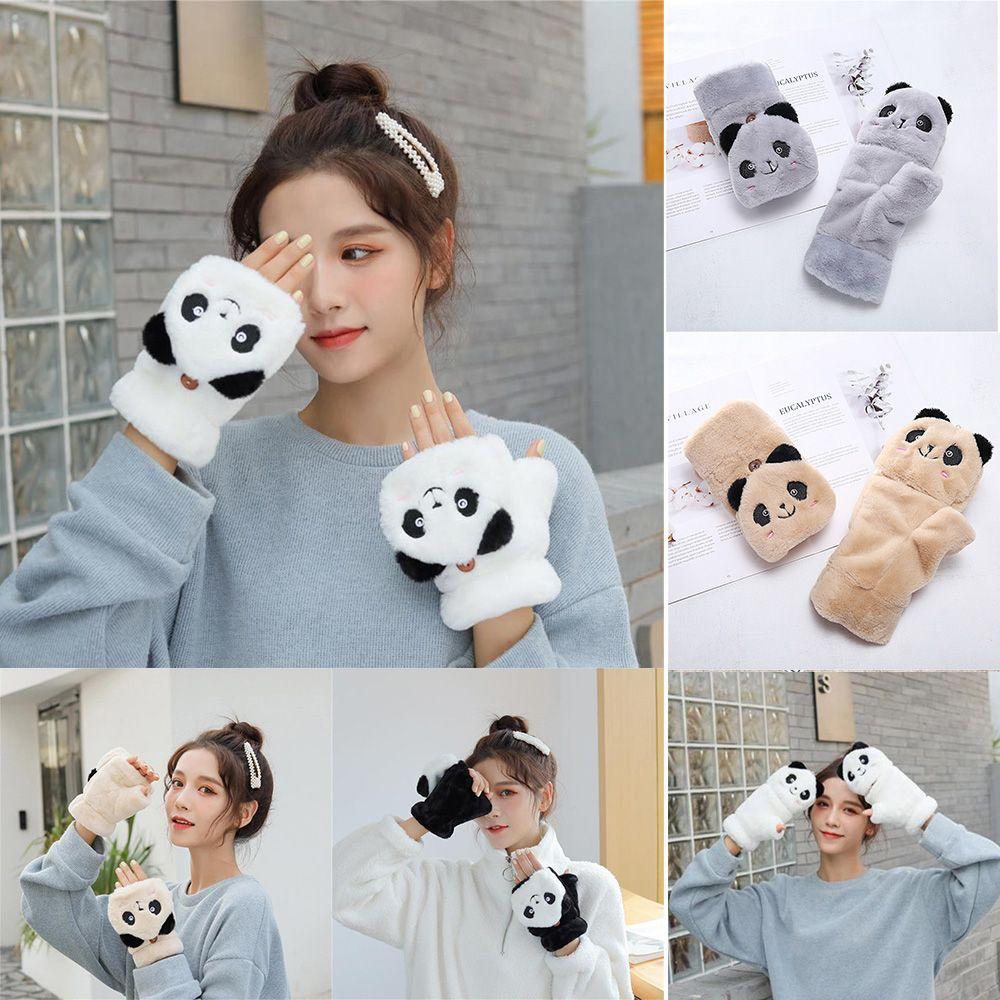 1 Đôi Găng Tay Hở Ngón Mềm Mại Giữ Ấm