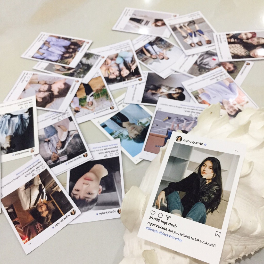 Combo in ảnh kiểu Instagram 6x9cm thiết kế theo yêu cầu in ảnh poladroid