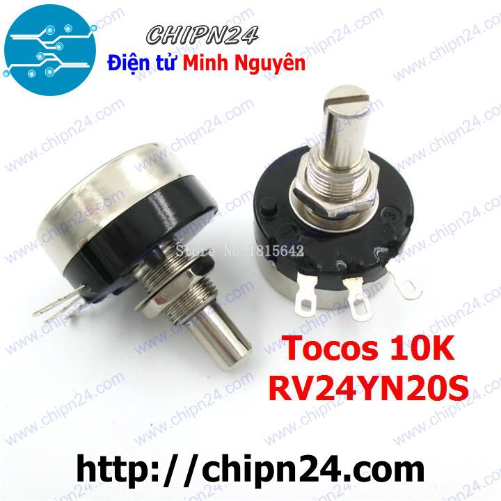 [1 CHIẾC] Biến trở Tocos RV24 10K (Chưa kèm nắp chụp) (RV24YN20S B103 103)