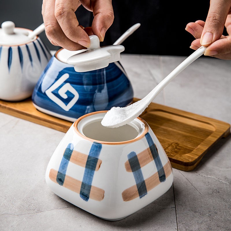 Hũ Sứ Đựng Gia Vị Nhà Bếp Cao Cấp Decor Phòng Bếp Theo Phong Cách Nhật Bản