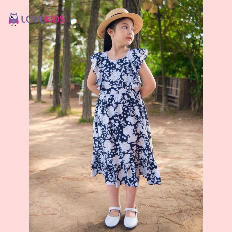 Đầm hoa tay bèo bé gái - Lovekids