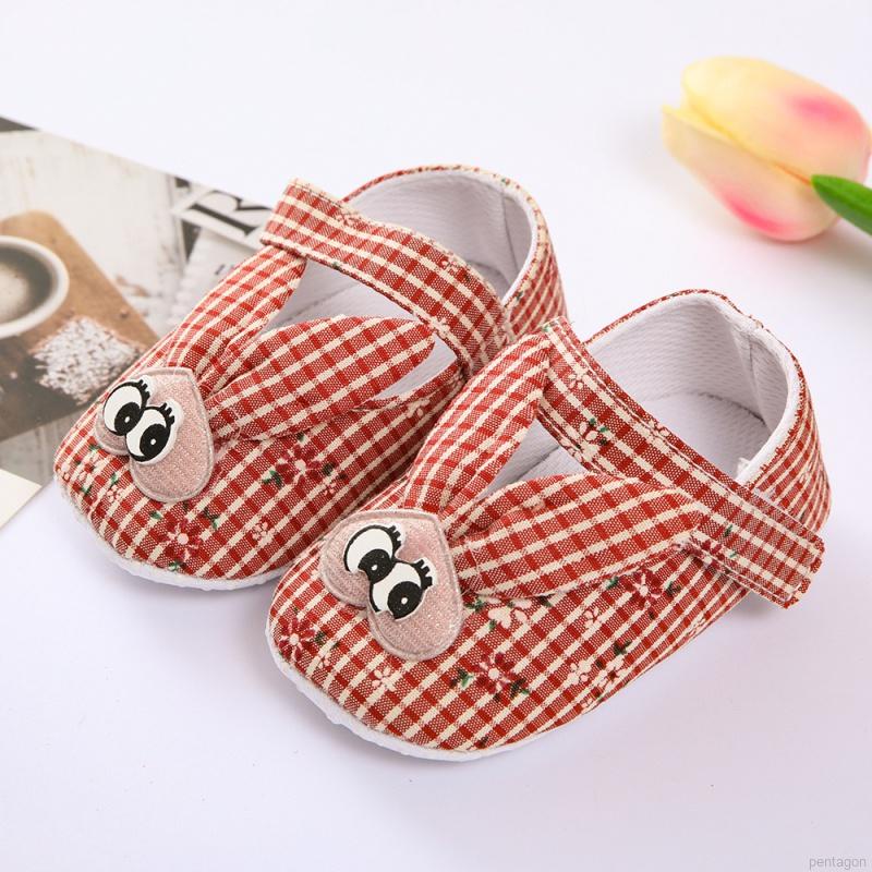 Giày cotton đế mềm chống trượt cho bé gái sơ sinh từ 0-18 tháng tuổi
