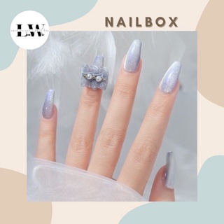 Xanh thạch mix mắt mèo kim cương + charm ren