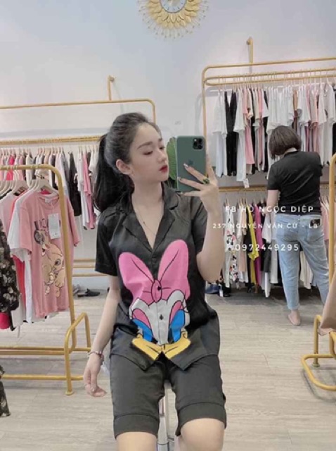 [FREESHIP - GIẢM 10K] Bộ đồ lụa satin áo cộc quần ngố | BigBuy360 - bigbuy360.vn