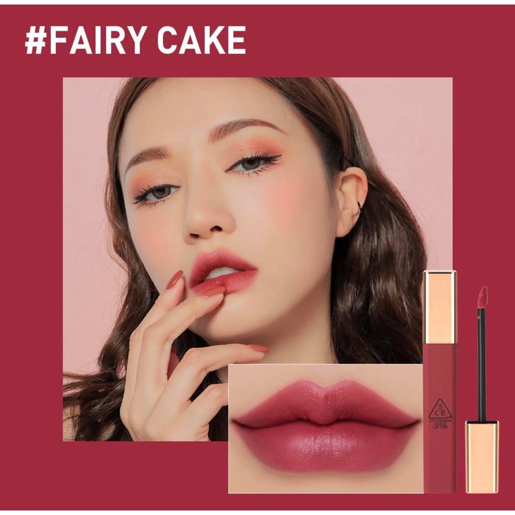 Son Kem Lì 3CE Cloud Lip Tint #Fairy Cake Tím Hồng Trầm