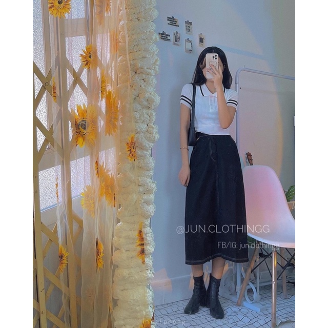 Crt monterghi polo kẻ tay - JUNclothing