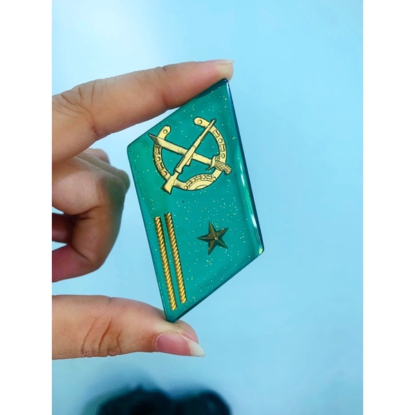 Móc khoá bộ đội resin quân hàm kết hợp