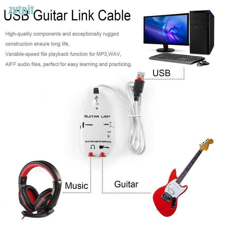 Dây Cáp Chuyển Đổi Giao Diện Âm Thanh Đàn Guitar Sang Usb Cho Pc / Mac