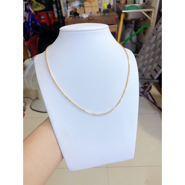 Dây vuông 50cm Chất liệu : bạc mạ vàng 18k Chiều dài 50cm