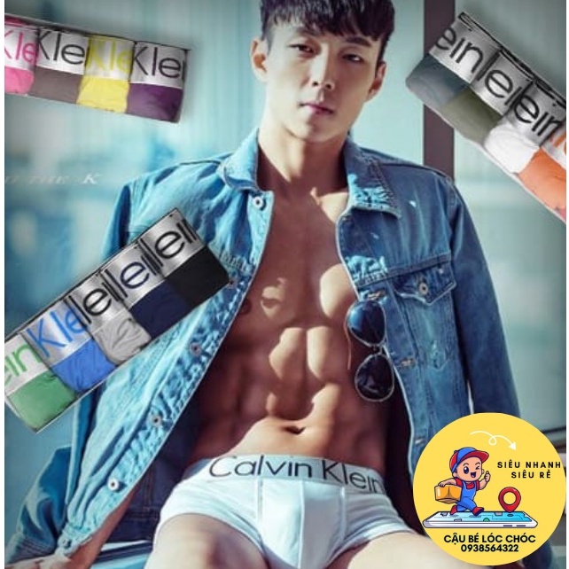 [ SIÊU RẺ ] QUẦN LÓT NAM BOXER CK ĐAI BẠC COTTON SIÊU MÁT