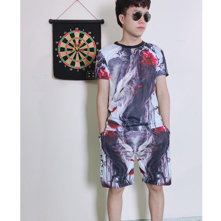 Bộ Nam in 3D cao cấp ( Sói đỏ ) | BigBuy360 - bigbuy360.vn