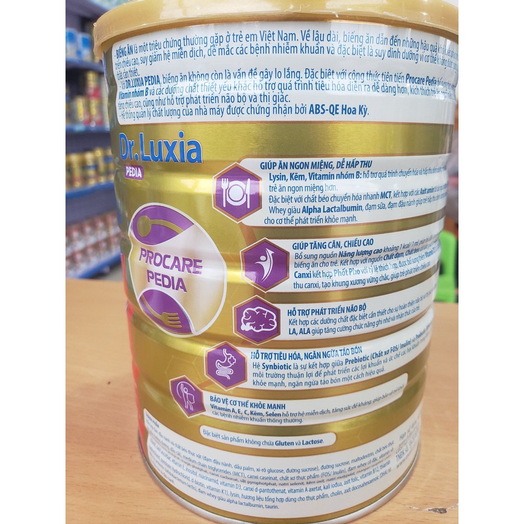 Sữa Bột Dr.Luxia Pedia 900g (cho bé Biếng ăn)