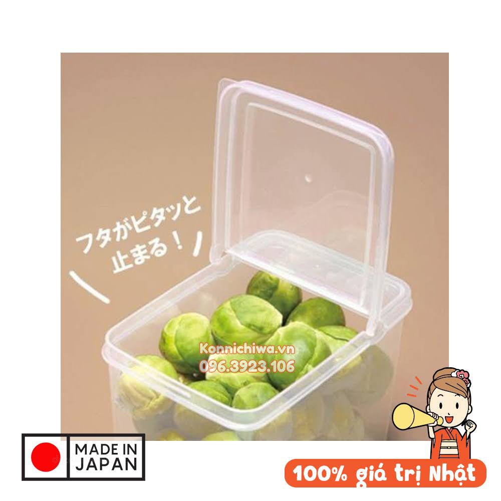 Hộp trữ thực phẩm có nắp INOMATA | Hộp bảo quản đồ ăn để tủ lạnh, chịu nhiệt độ cao và lò vi sóng | Hàng Nội Địa Nhật
