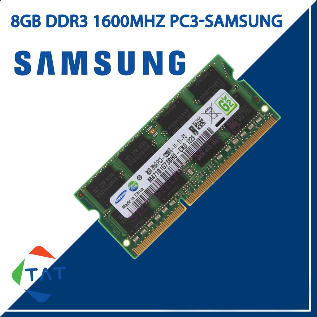 Ram Laptop Samsung Hynix Kingston 8GB DDR3 1600MHz PC3-12800 Dùng Cho Laptop Macbook (BH 36 Tháng 1 Đổi 1)