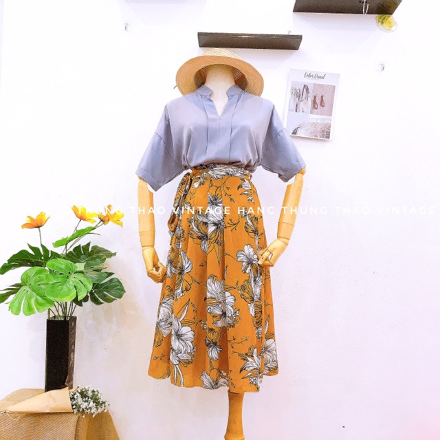 Váy voan hoạ tiết