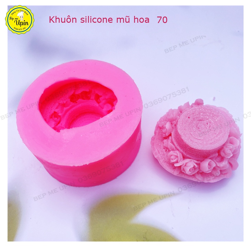 Khuôn silicone mũ hoa, mũ tiểu thư