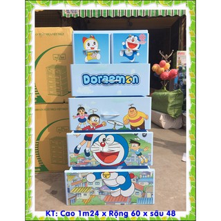 Tủ nhựa Lucky nhựa Việt Nhật 5 tầng Doremon