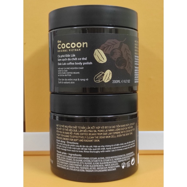 Tẩy da chết cơ thể cà phê Đắk Lắk Cocoon 200ml