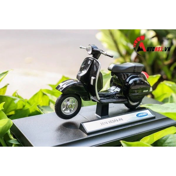 MÔ HÌNH XE VESPA PX 2016 BLACK 1:18 WELLY 7171A