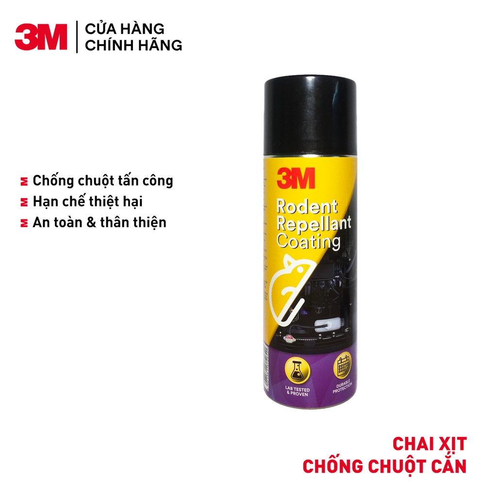 Chai Xịt Chống Chuột 3M Rodent Repellant Coating 250g- Tặng dầu thơm treo xe