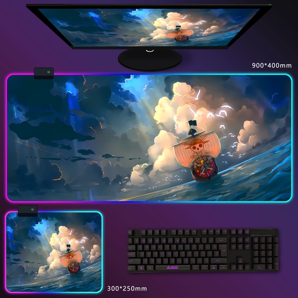 Tấm Lót Chuột In Hình Nhân Vật Anime Hai Chiều Có Đèn Led