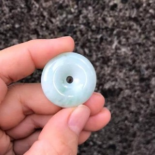 Đồng điếu Jade A trắng lý xanh- tặng kèm dây đeo
