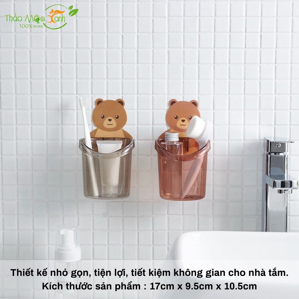 Cốc Gấu Dán Tường Đựng Bàn Chải