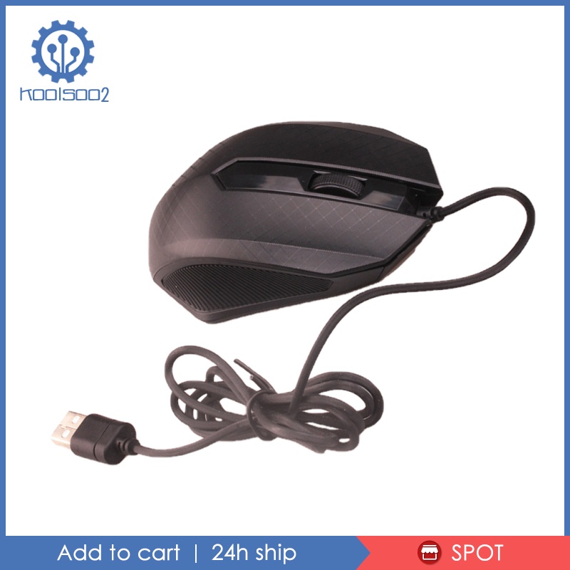 [KOOLSOO2]USB Professional Gaming Mouse, Wired Optical Mouse for Office/Home-Black