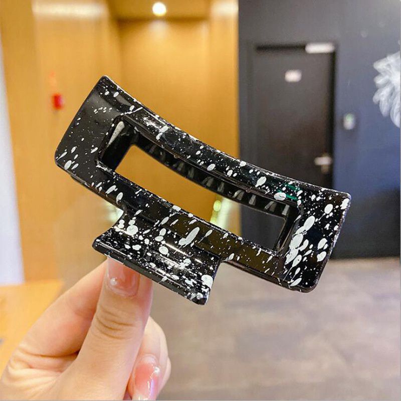 Kẹp Tóc Họa Tiết Chấm Bi Trắng Đen Phong Cách Hàn Quốc