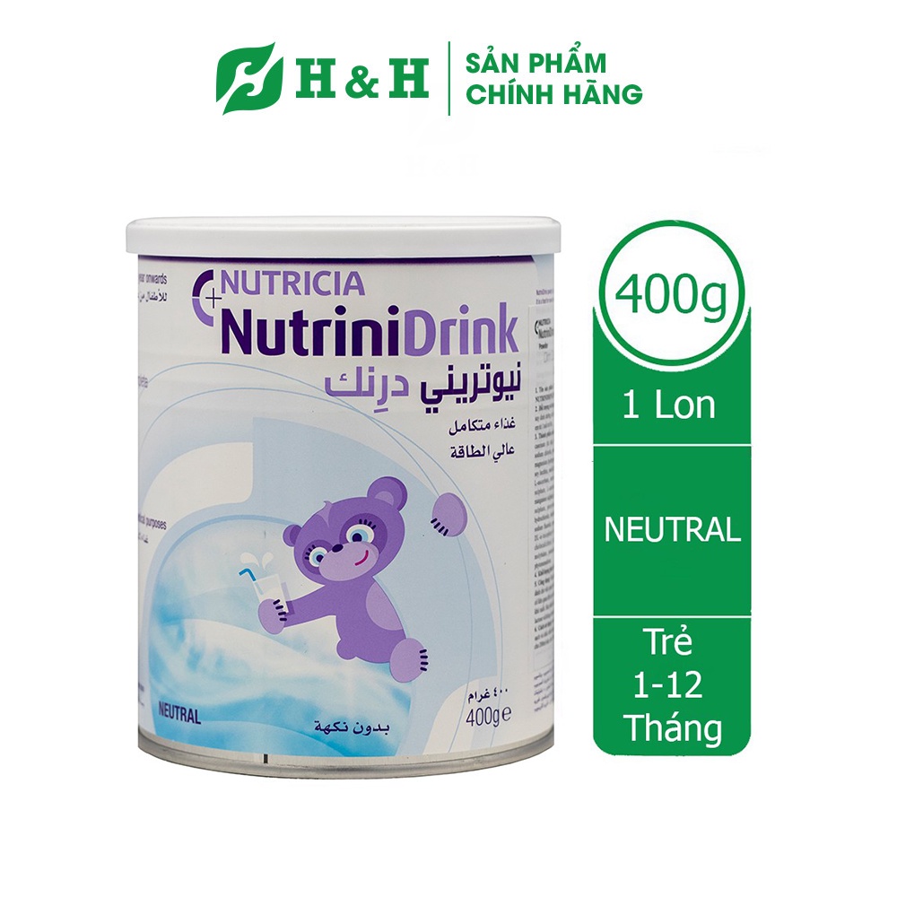 Sữa bột NutriniDrink cho trẻ suy dinh dưỡng bắt kịp đà tăng trưởng, 2 vị cho bé chọn lựa - 400g