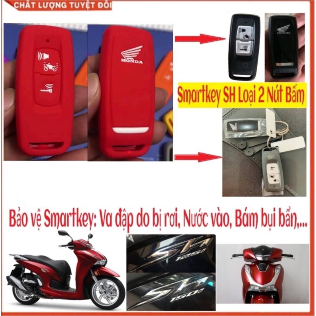 Bọc Silicon bảo vệ Smartkey chìa khoá xe HONDA Sh 300i, Sh 350i, Sh 2021 - 2022, Sh Mode 2021, PCX 2021- 2022