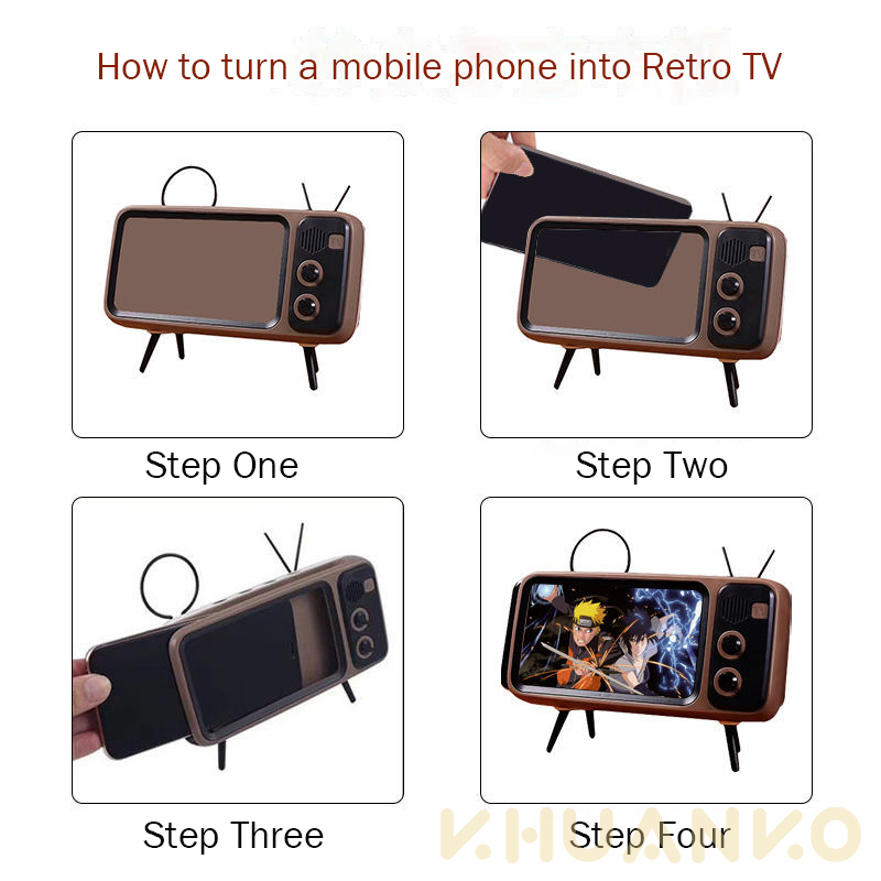 Loa bluetooth Kiêm Giá Đỡ Điện Thoại Phong Cách vintage