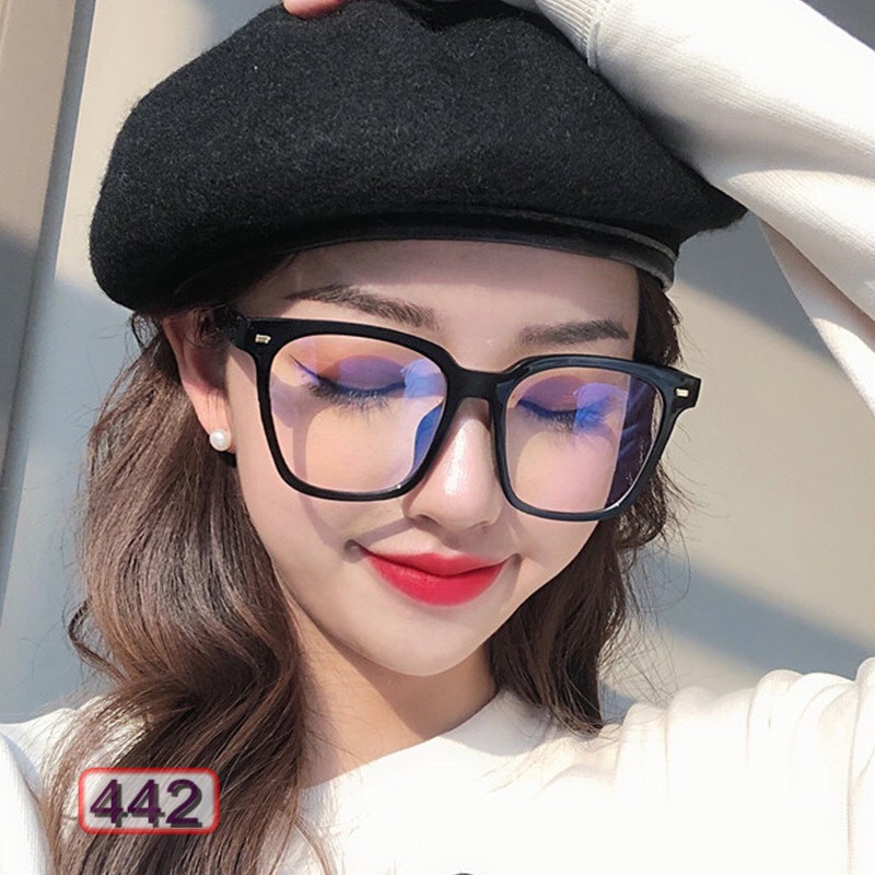 MẮT KÍNH GIẢ CẬN FORM VUÔNG VẠCH KÉP 442 RETRO SIÊU HOT | BigBuy360 - bigbuy360.vn