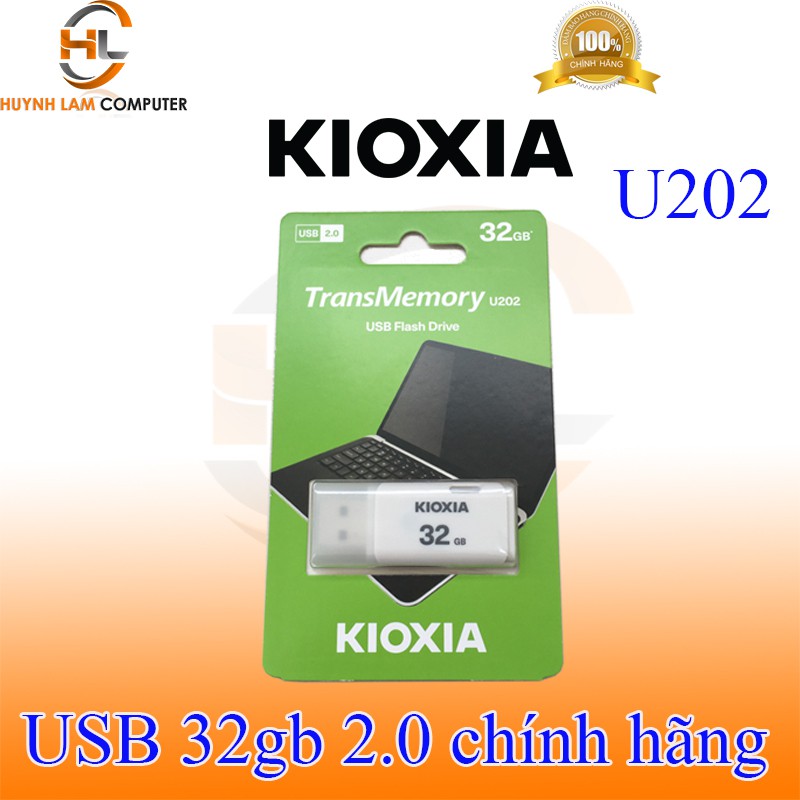 USB 32gb KIOXIA U202 chuẩn 2.0 (trắng) Japan - FPT phân phối