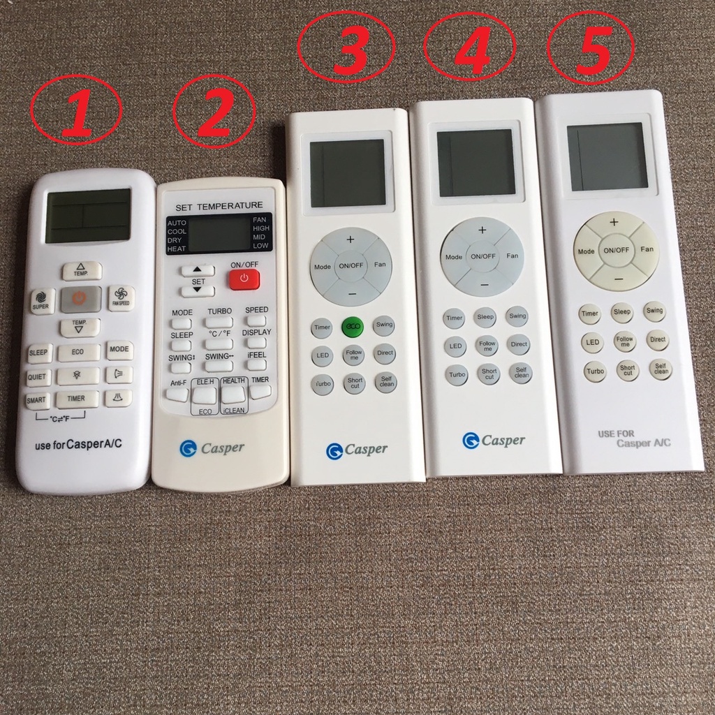 Điều khiển điều hòa máy lạnh casper, được chọn mẫu