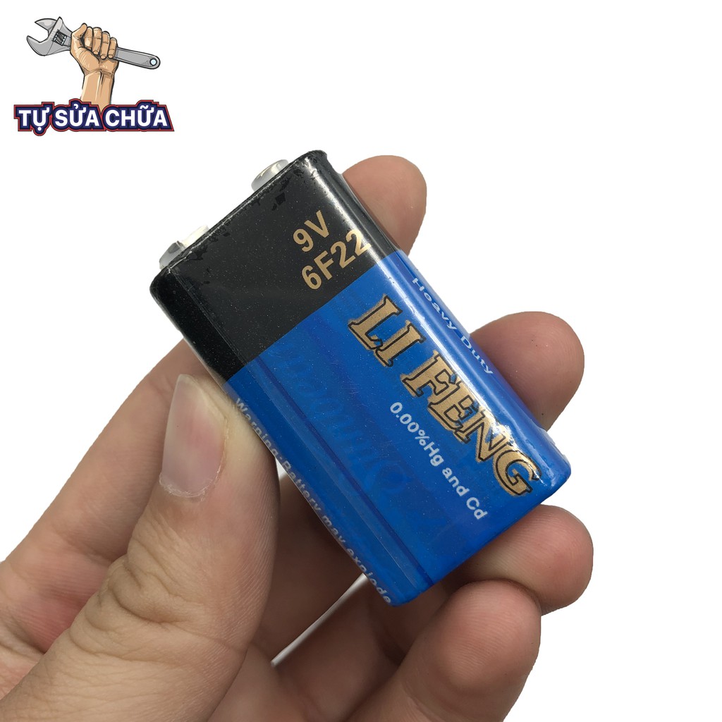 Combo 10 viên Pin 9V LI FENG chịu tải cao có thể bảo quản được nhiều năm giá rẻ, là loại pin có thể chịu tải cao