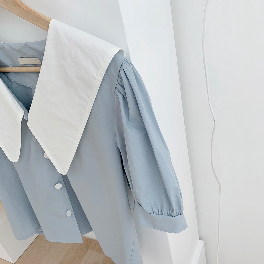 Áo sơ mi ngắn tay cổ chữ v xinh xắn cho nữ 34436