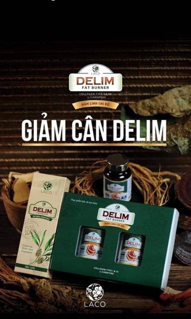 VIÊN UỐNG GIẢM CÂN- TAN MỠ DELIM LACO( 100% từ thảo mộc thiên nhiên)