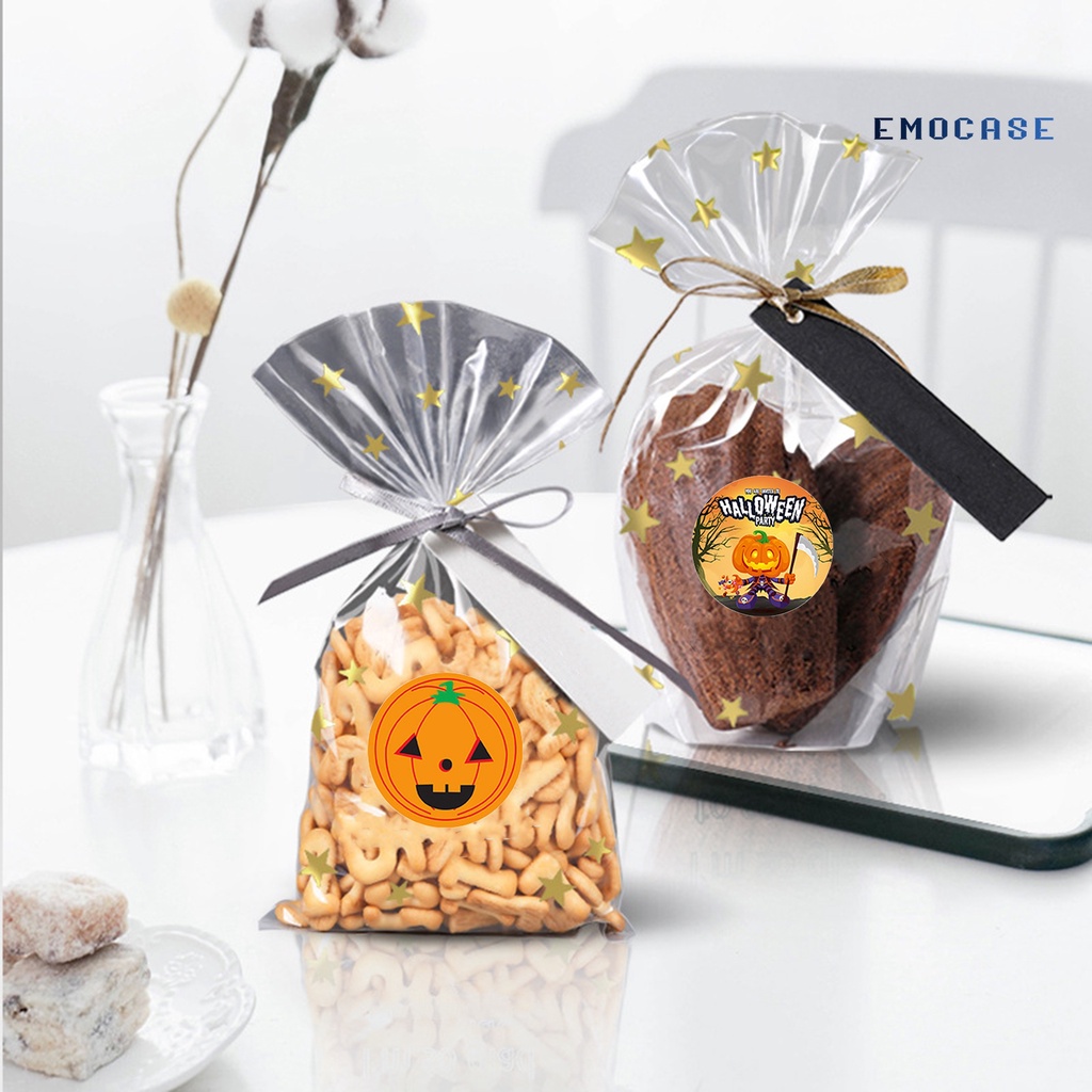 Cuộn 500 / Cuộn Nhãn Dán Halloween Tự Dính Chống Nước Có Thể Tháo Rời