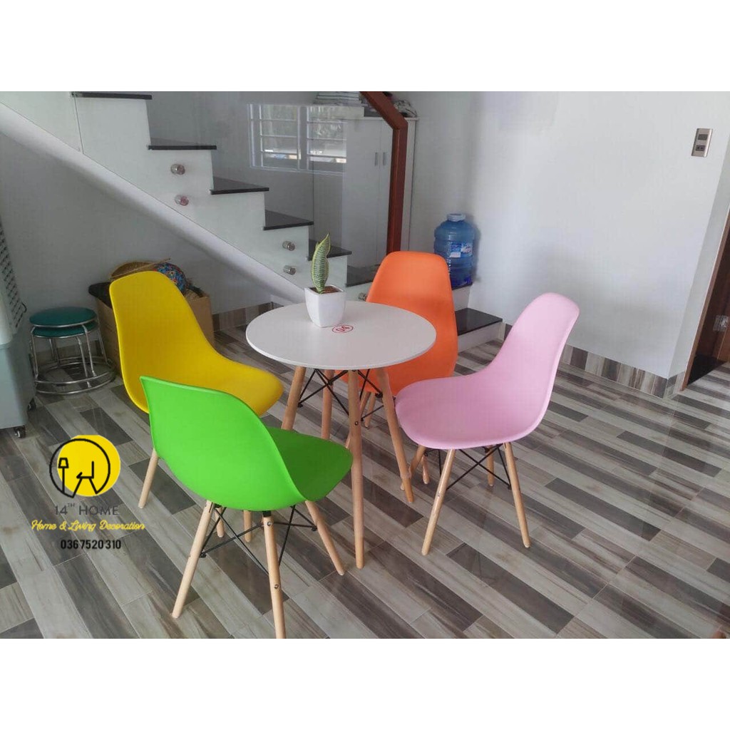 Bộ Bàn Ghế Eames (1 Bàn + 2 Ghế ) -Chọn Màu Bàn Ghế Nội Thất Phòng Khách