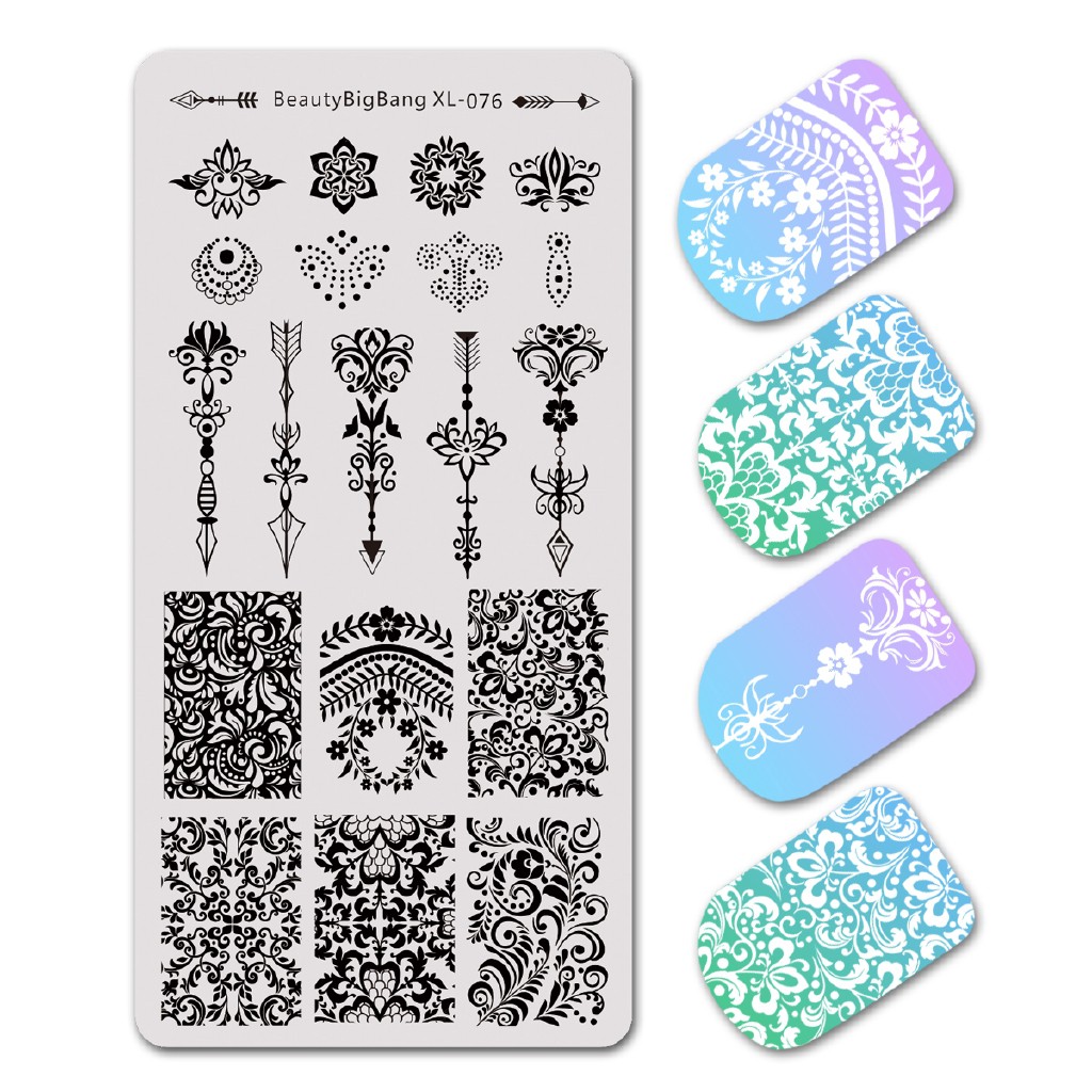 [Hàng mới về] Khuôn trang trí móng tay họa tiết cây cối nghệ thuật xinh xắn