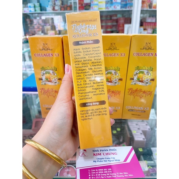 Sữa rửa mặt Nghệ &amp; Mật ong Colagen X3 Đông Anh 100ml